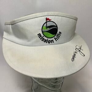 Vintage 80s/90s Mission Hills Golf And Country Club Adjustable Visor White
